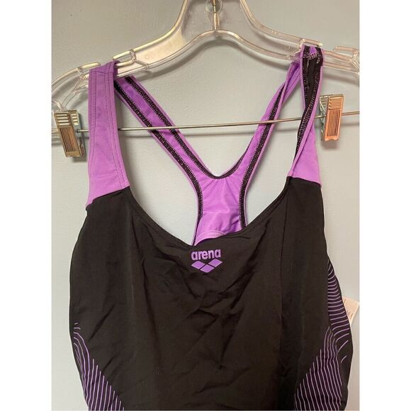 Arena Women's Swimsuit Swim Pro Back Graphic Lb One Piece Swimsuit Size 24-26 - Picture 3 of 5